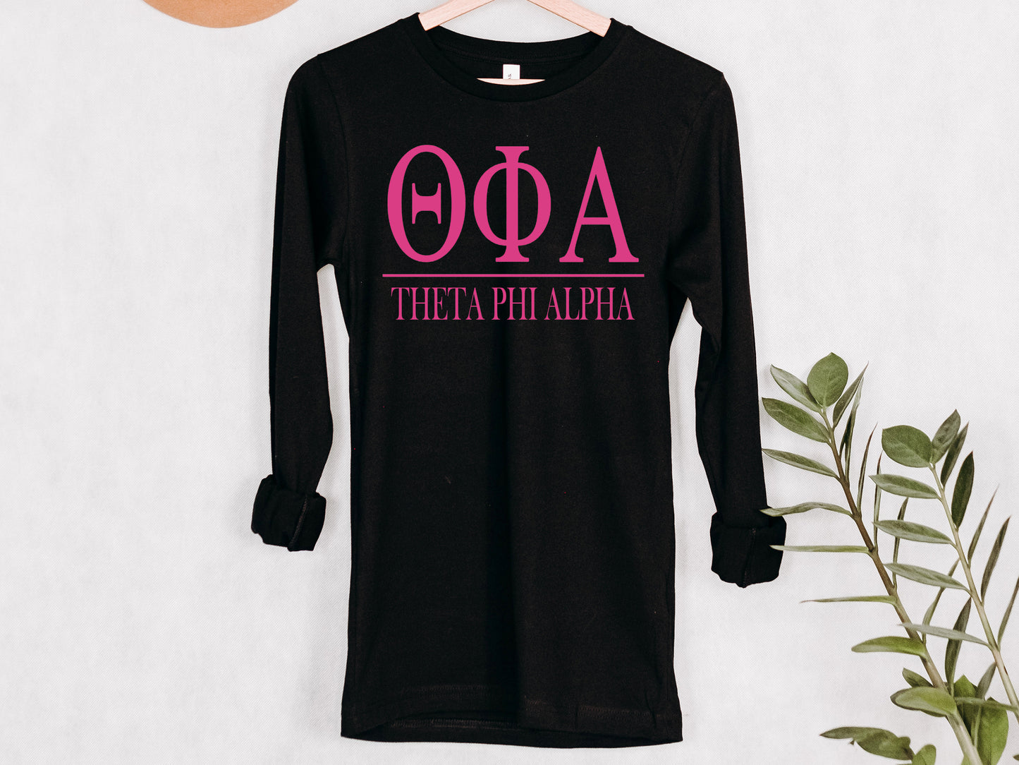 Theta Phi Alpha Loud Letters Sorority Long Sleeve T-shirt _ 490g