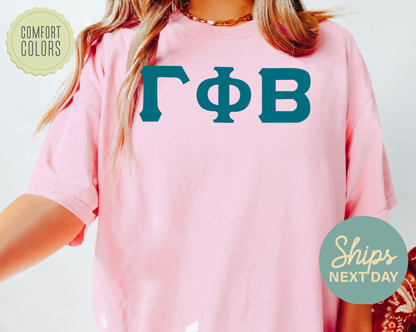 Gamma Phi Beta Back to the Basics Comfort Colors Sorority T-shirt _ 636g