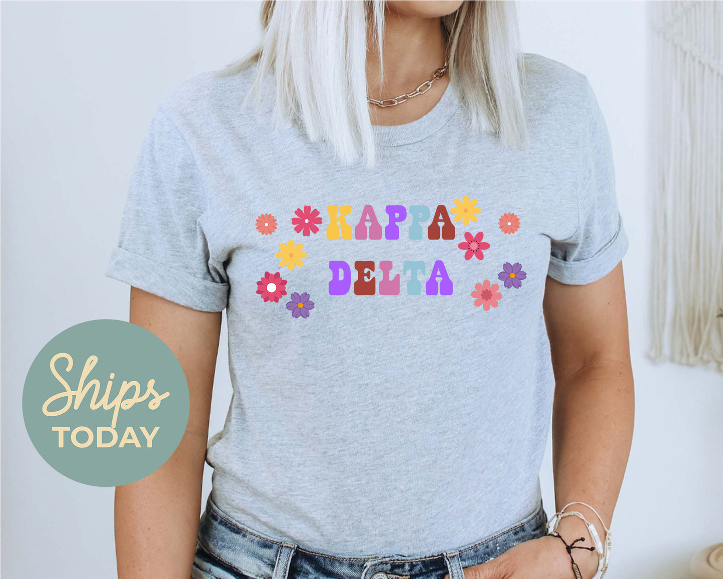 Kappa Delta Splash of Color Sorority T-shirt _ 3191g