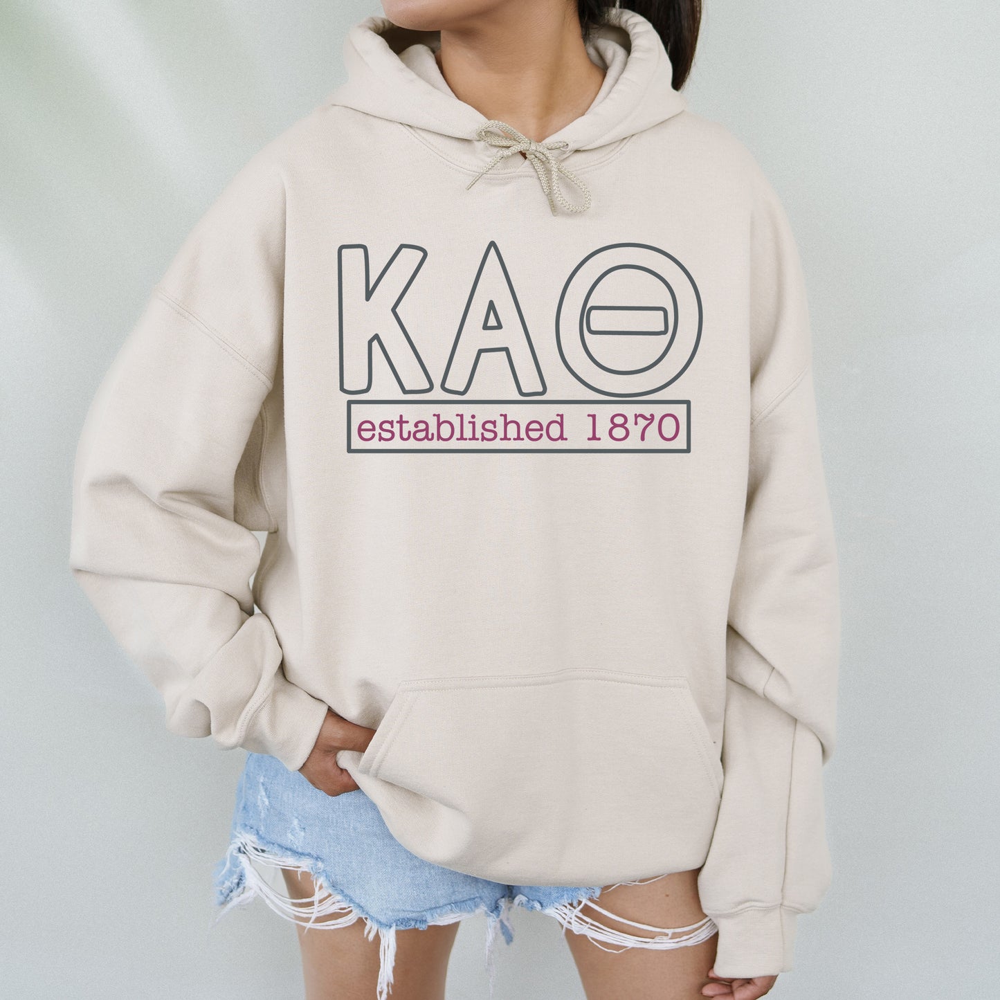 Kappa Alpha Theta Simply Greek Sorority Hoodie _ 39351g