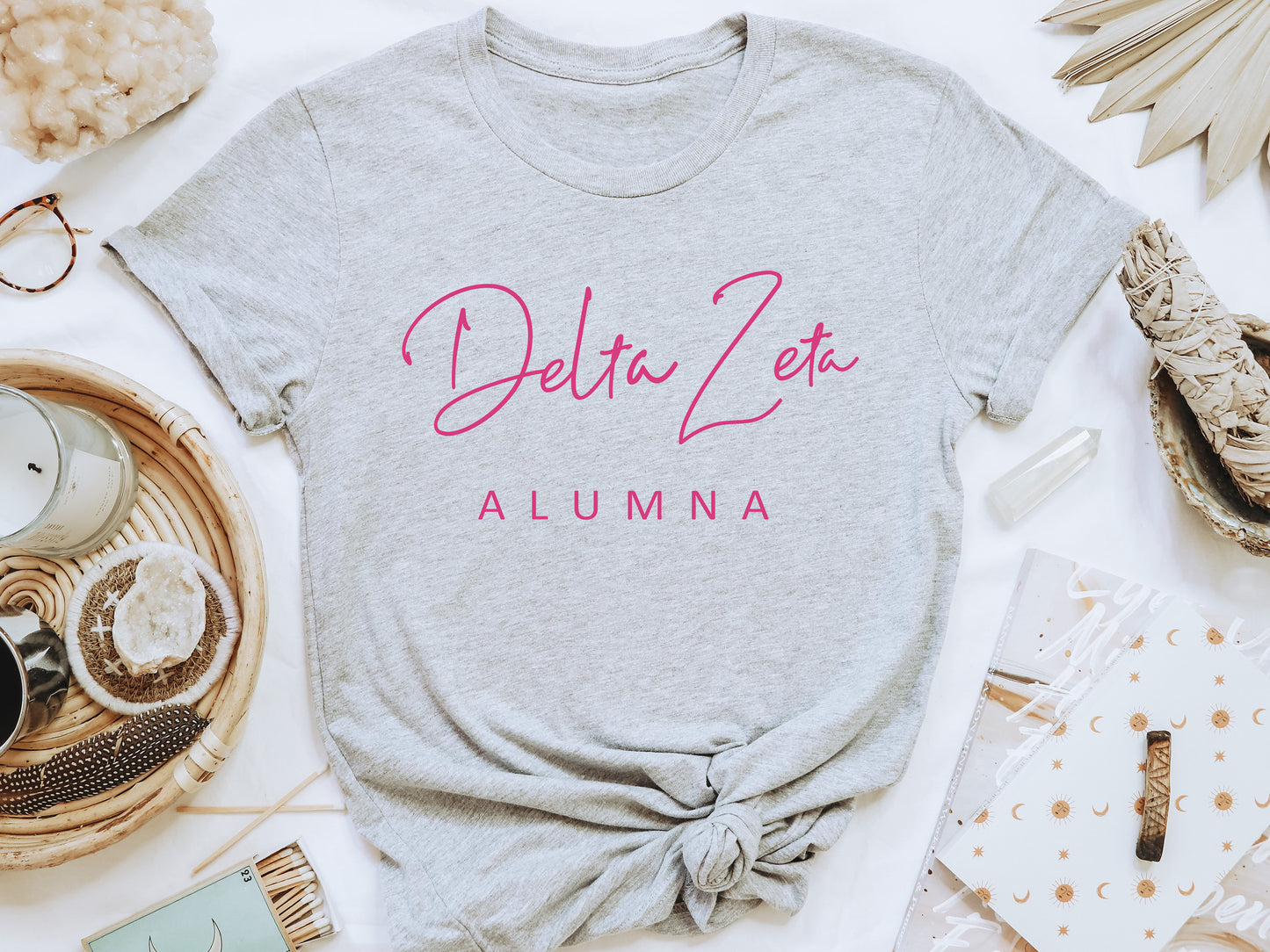 Delta Zeta Simple and Sweet Alumna Sorority T-shirt _ 505g