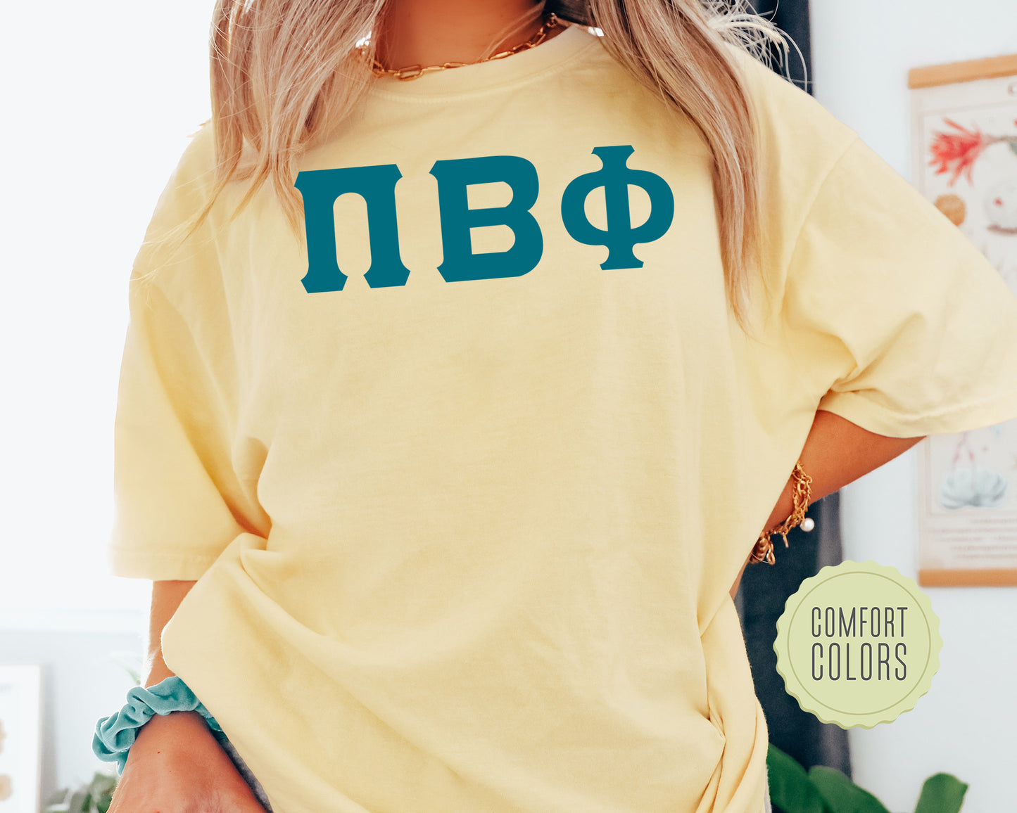 Pi Beta Phi Back to the Basics Comfort Colors Sorority T-shirt _ 642g