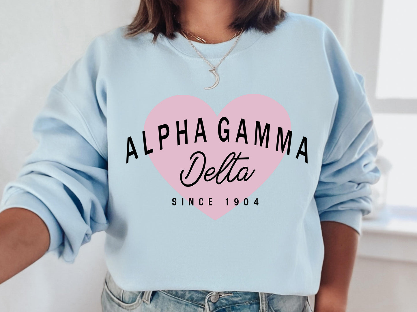 Alpha Gamma Delta Pretty in Pink Sorority Sweatshirt _ 443g
