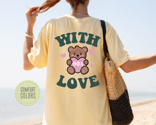 Theta Phi Alpha With Love Comfort Colors Sorority T-shirt _ 33230g