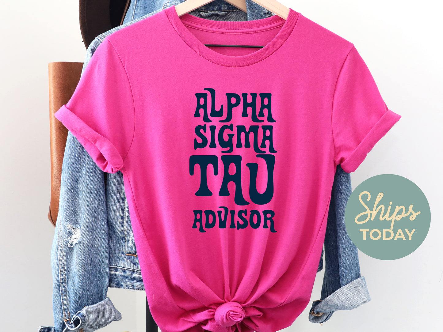 Alpha Sigma Tau Best Advisor Sorority T-shirt _ 3104g