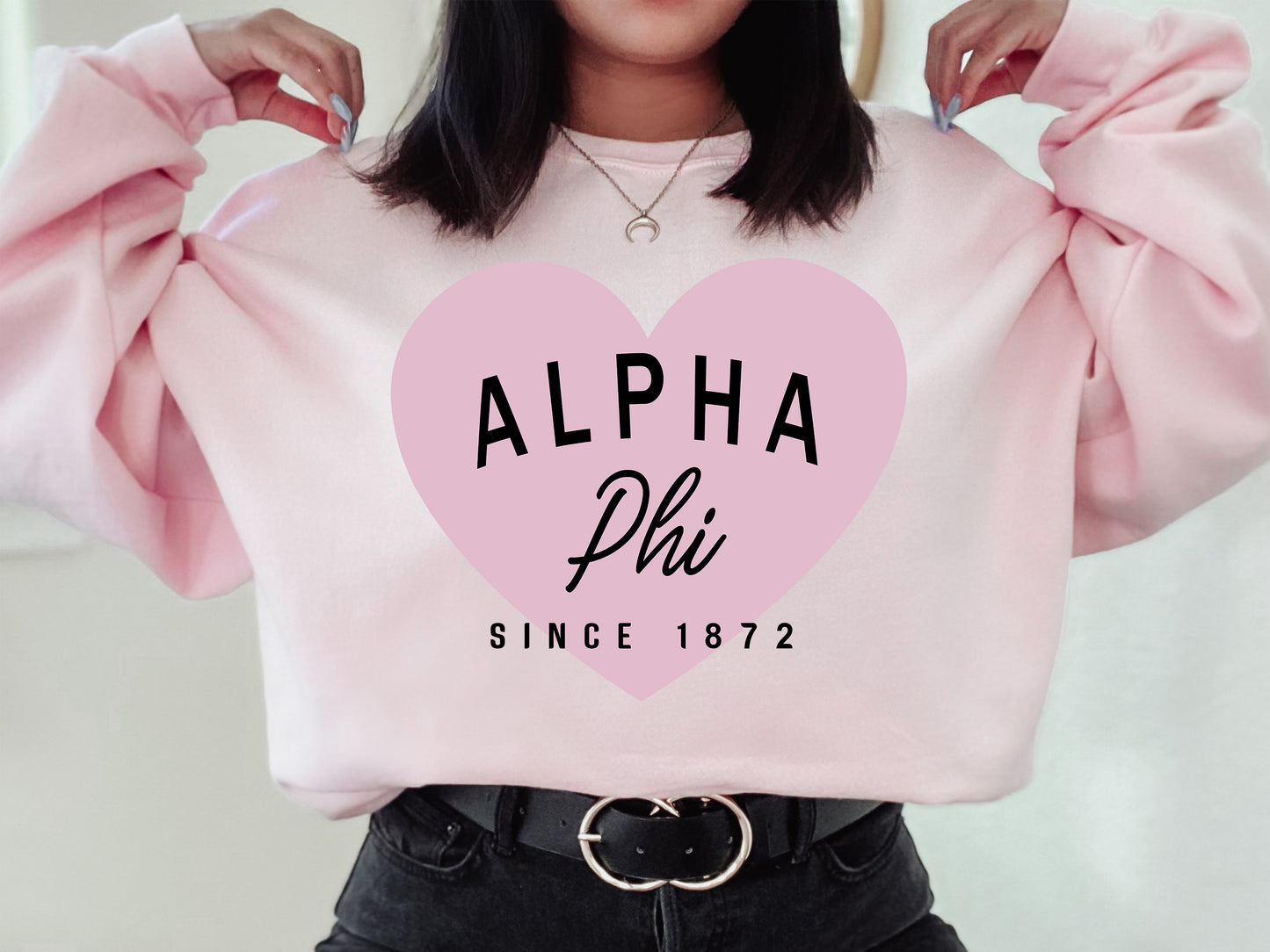 Alpha Phi Pretty in Pink Sorority Sweatshirt _ 445g