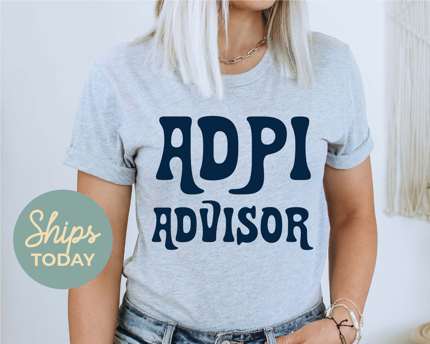 Alpha Delta Pi Best Advisor Sorority T-shirt _ 3098g