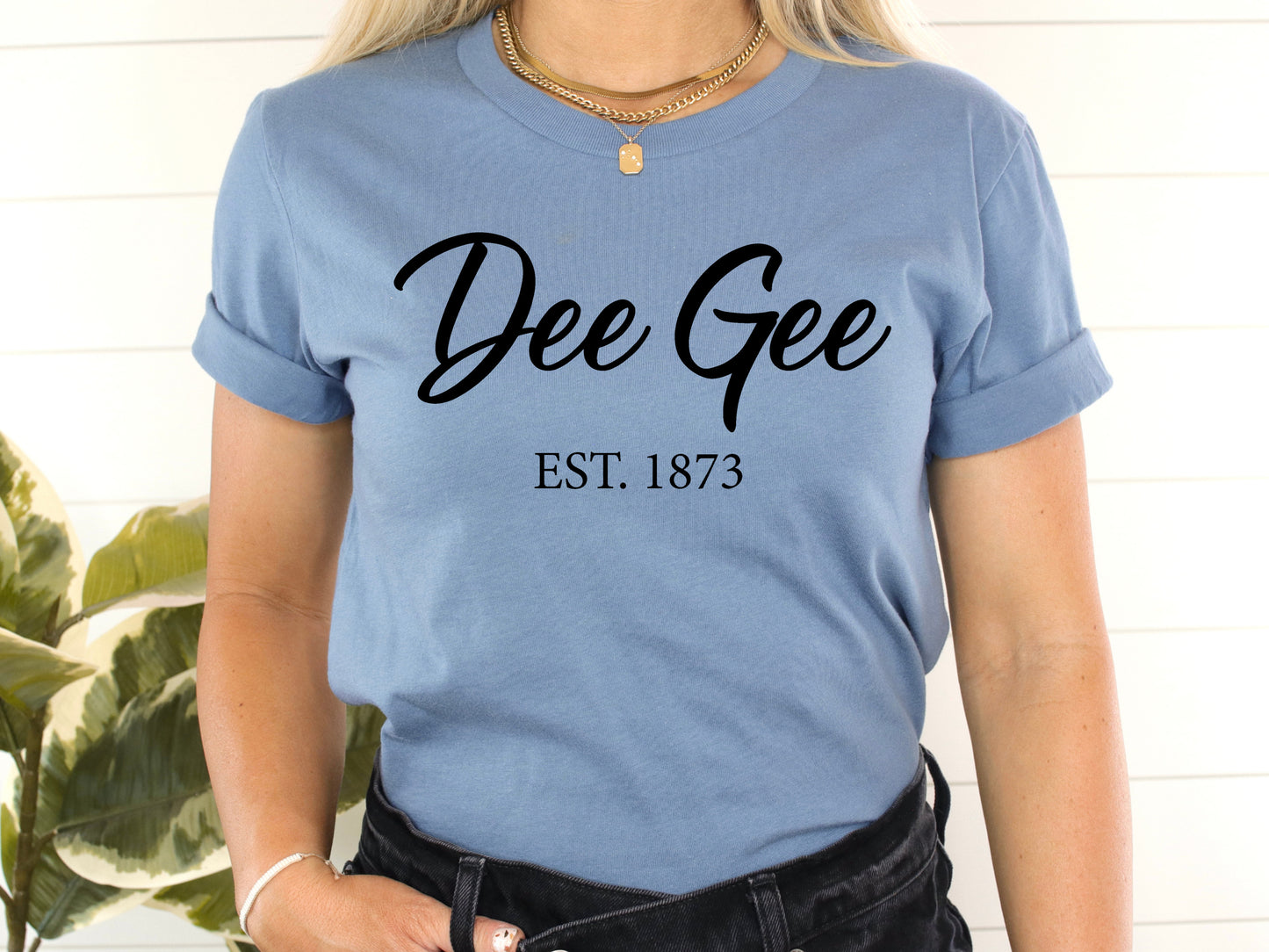 Delta Gamma Black Flowy Sorority T-shirt _ 88g