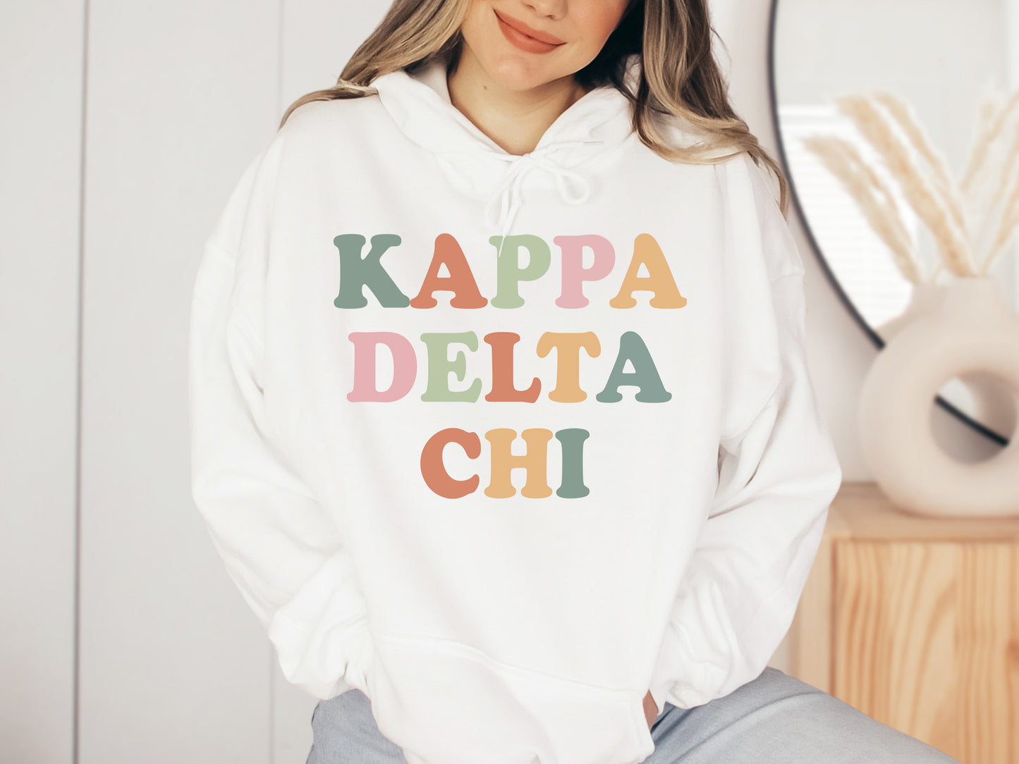 Kappa Delta Chi Bright and Colorful Sorority Hoodie  _ 3473g