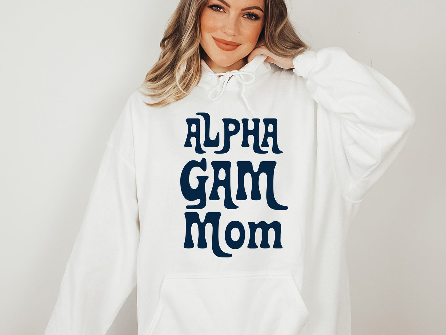 Alpha Gamma Delta Got it from my Mom Sorority Hoodie _ 3074g