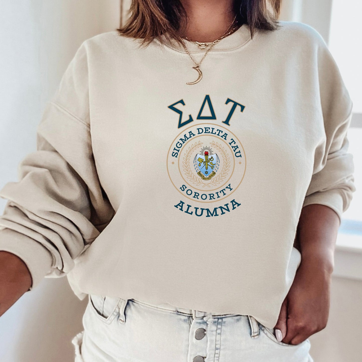 Sigma Delta Tau Alumna Vintage Sorority Sweatshirt _ 31030g