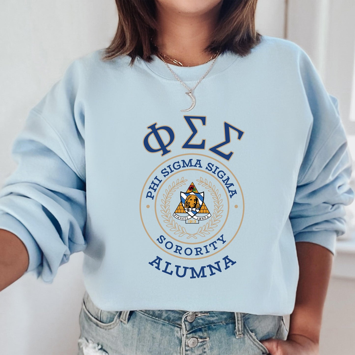 Phi Sigma Sigma Alumna Vintage Sorority Sweatshirt _ 31028g
