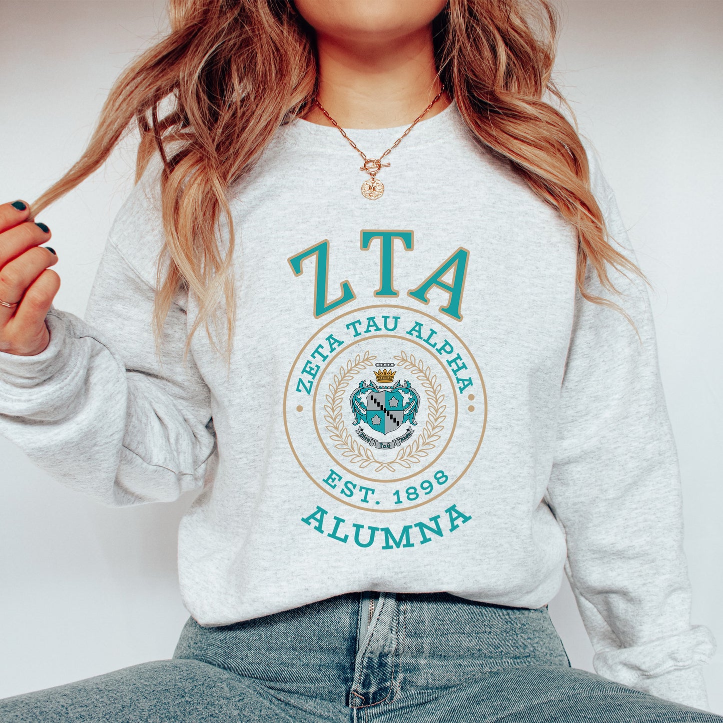 Zeta Tau Alpha Alumna Vintage Sorority Sweatshirt _ 31034g