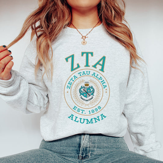 Zeta Tau Alpha Alumna Vintage Sorority Sweatshirt _ 31034g