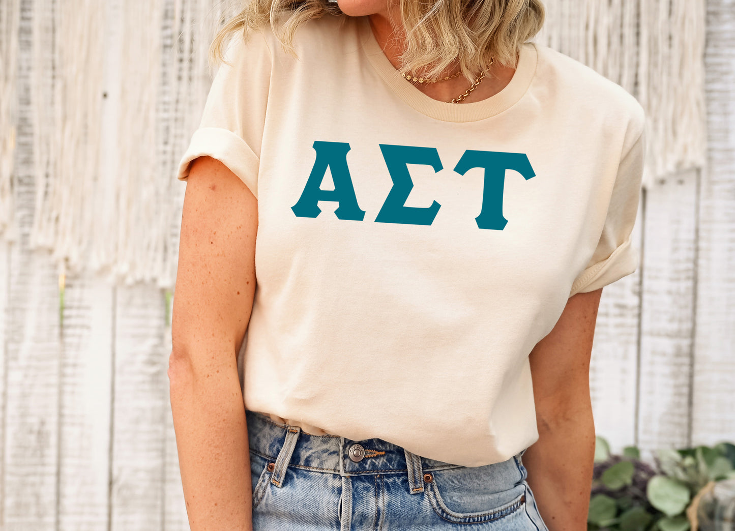 Alpha Sigma Tau Back to the Basics Sorority T-shirt _ 629g