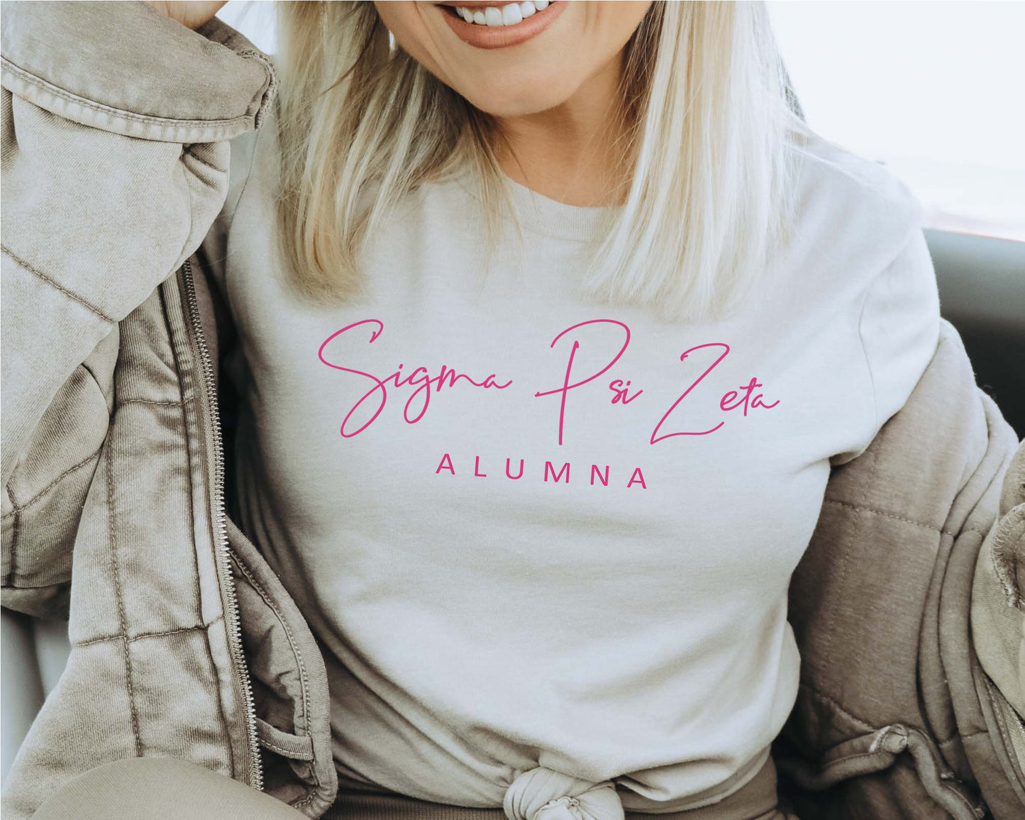 Sigma Psi Zeta Vintage Alumna Sorority T-shirt _ 3508g