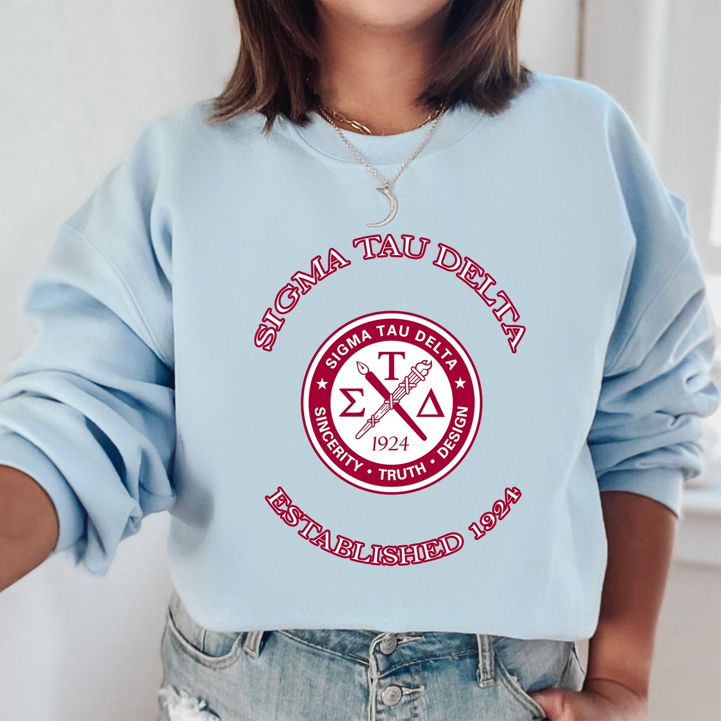 Sigma Tau Delta Iconic Insignia COED Sweatshirt _ 35677g
