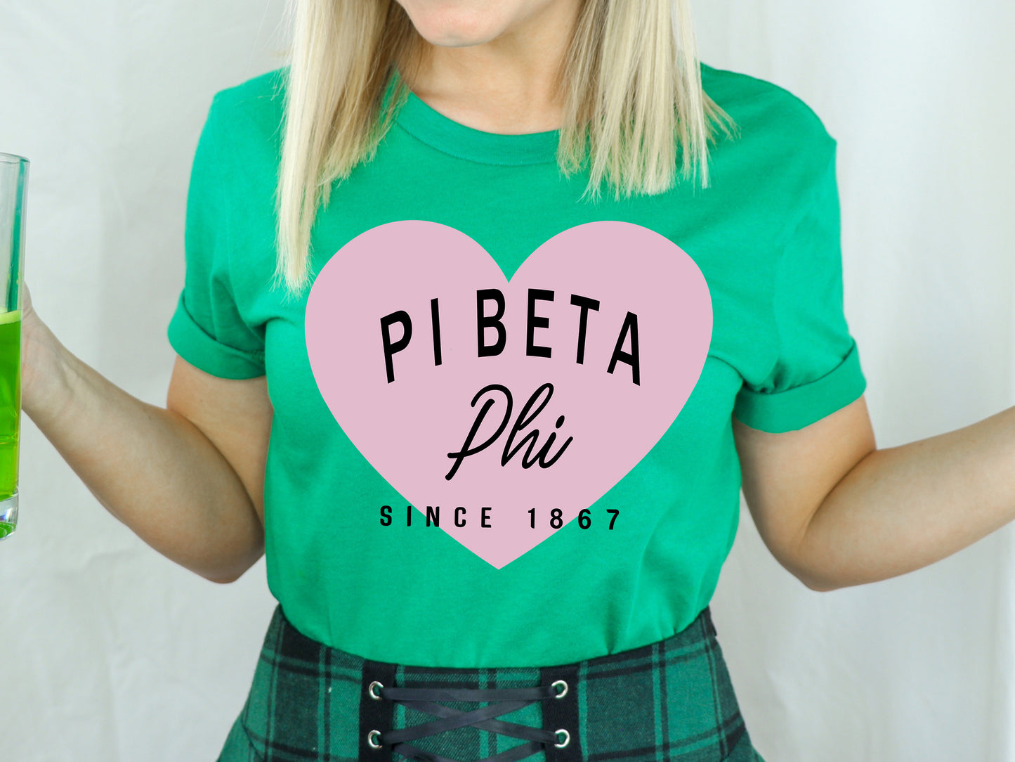 Pi Beta Phi Pretty in Pink Sorority T-shirt _ 460g