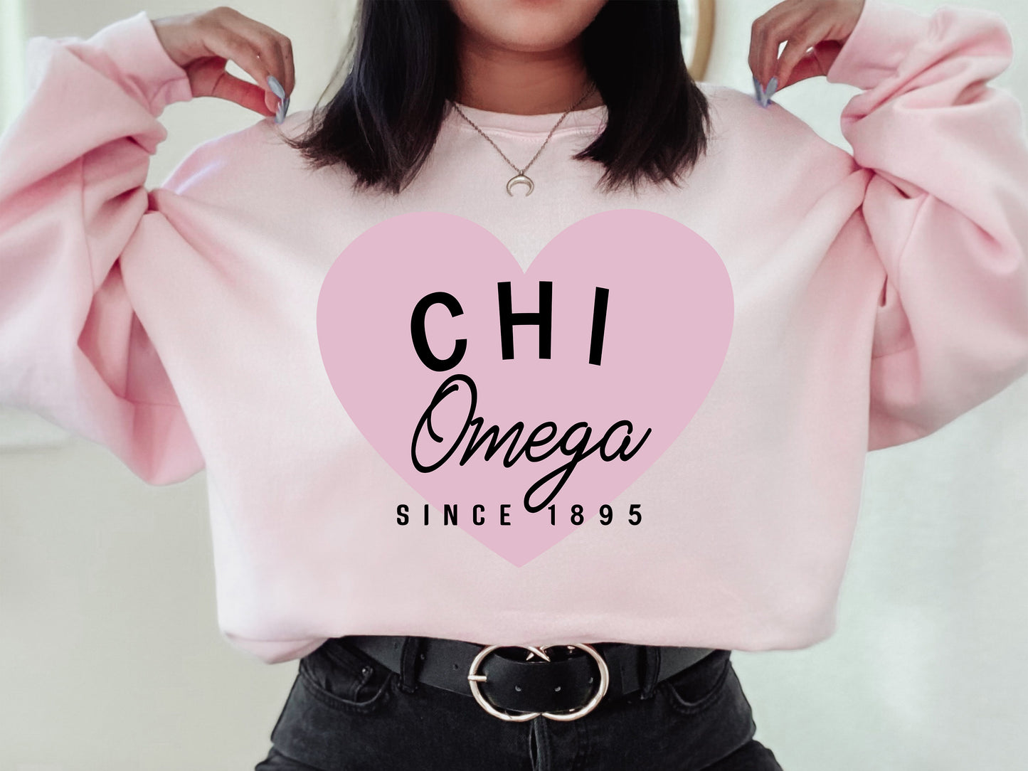 Chi Omega Pretty in Pink Sorority Sweatshirt _ 449g