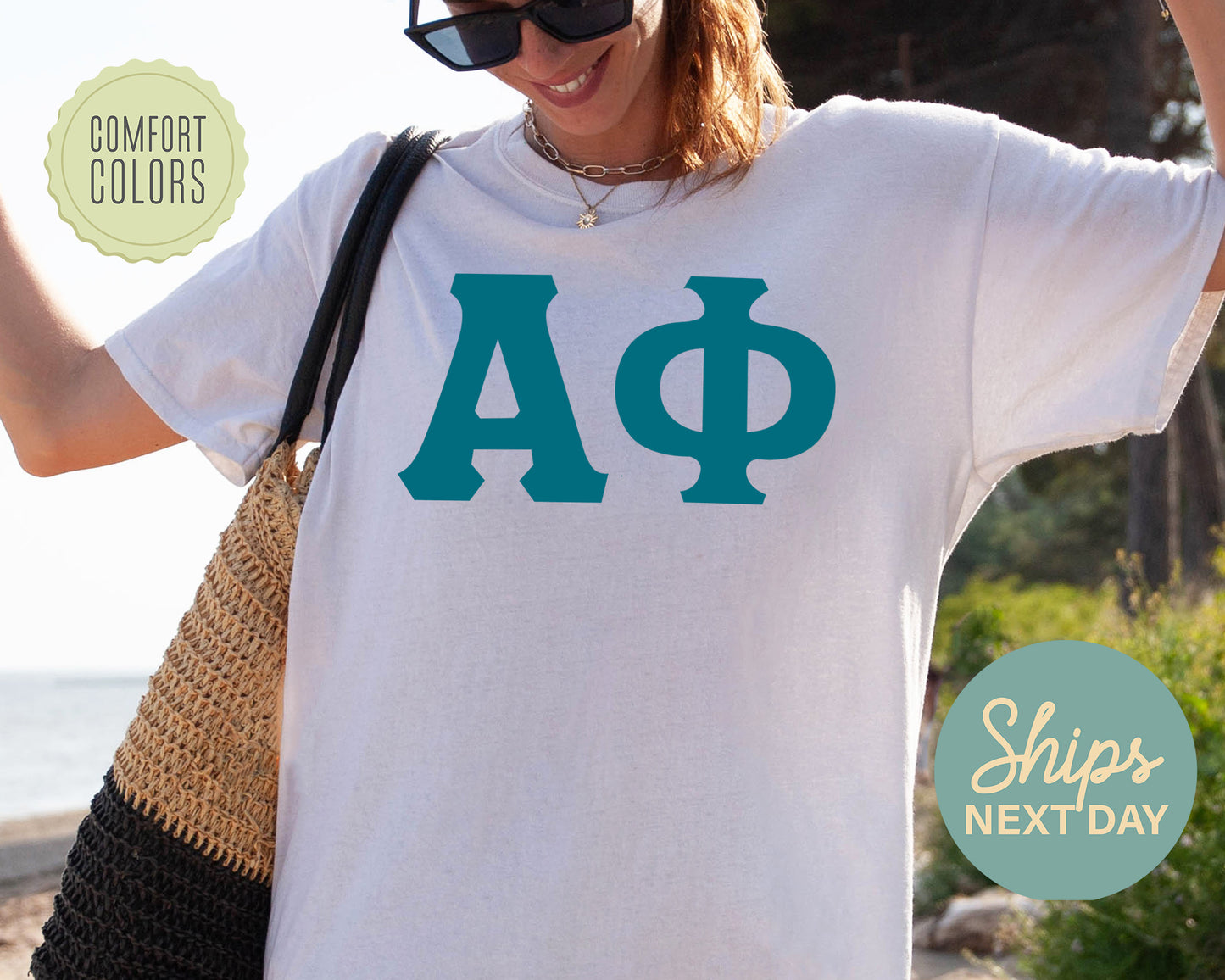 Alpha Phi Back to the Basics Comfort Colors Sorority T-shirt _ 627g