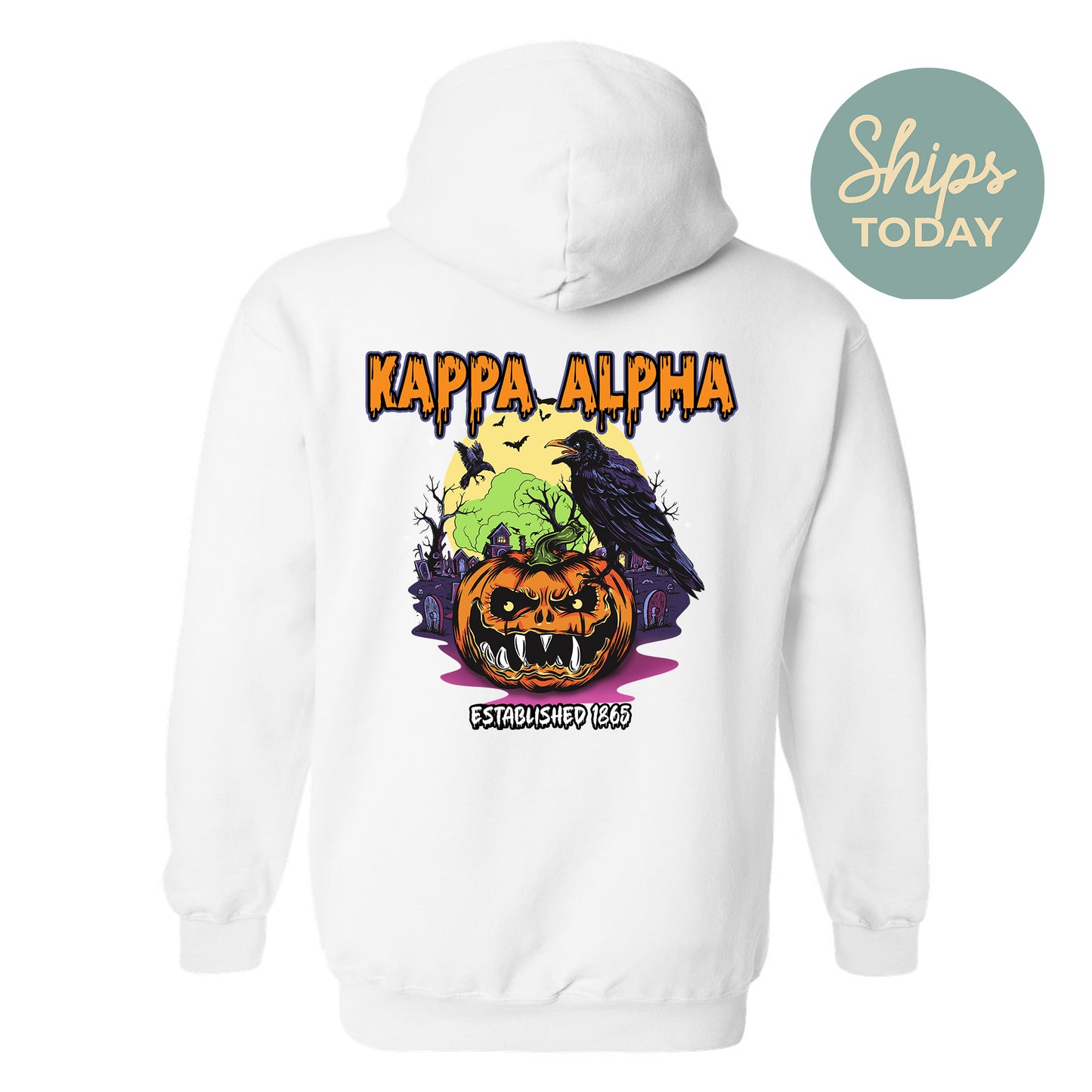 Kappa Alpha Order Halloween Bats Fraternity Hoodie _ 36262g