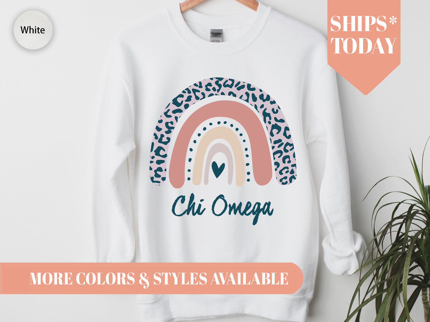 Chi Omega Greek Rainbow Sorority Sweatshirt _ 2742g