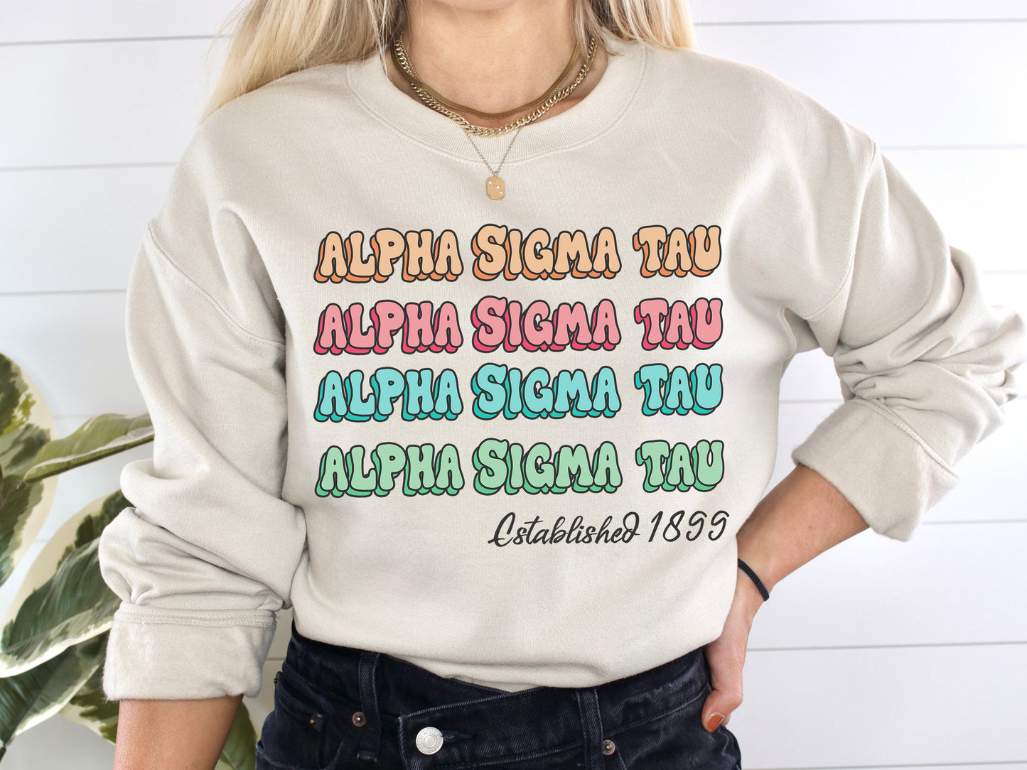 Alpha Sigma Tau Lucy Sorority Sweatshirt _ 265g