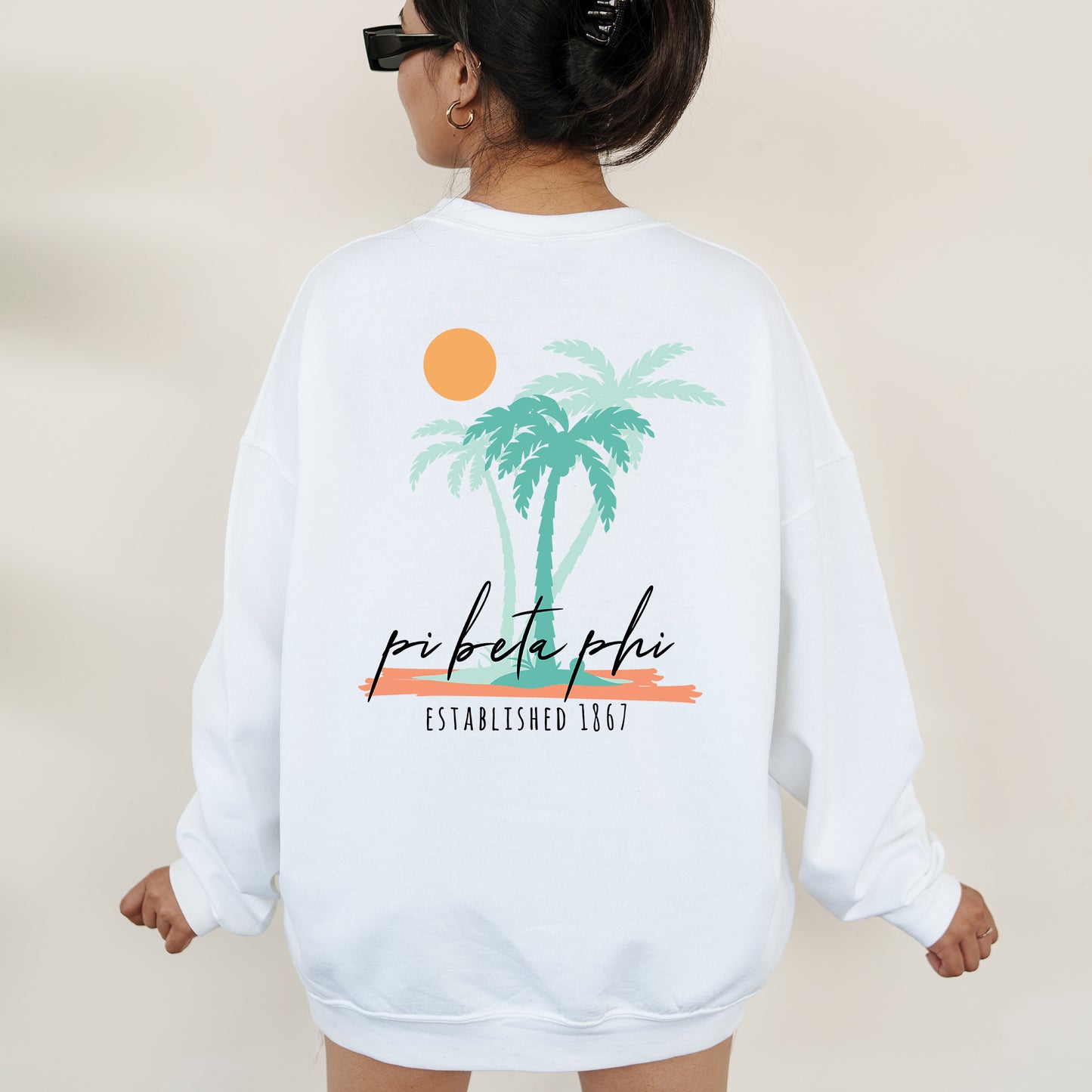 Pi Beta Phi Island Sisterhood Sorority Sweatshirt _ 33579g