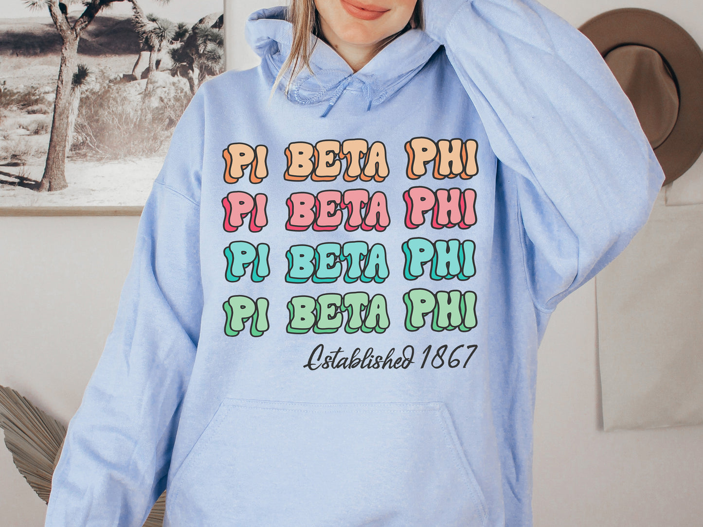 Pi Beta Phi Lucy Sorority Hoodie _ 278g