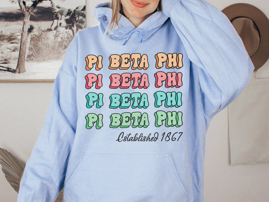 Pi Beta Phi Lucy Sorority Hoodie _ 278g