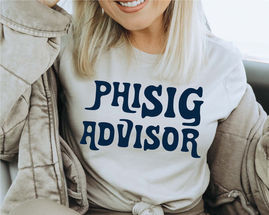 Phi Sigma Sigma Best Advisor Sorority T-shirt _ 3116g