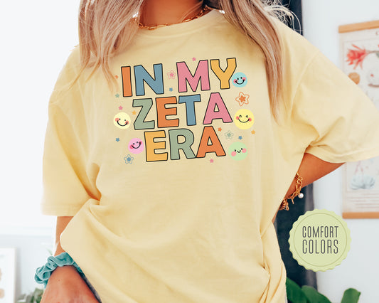 Zeta Tau Alpha Sorority Era Comfort Colors Sorority T-shirt _ 35462g