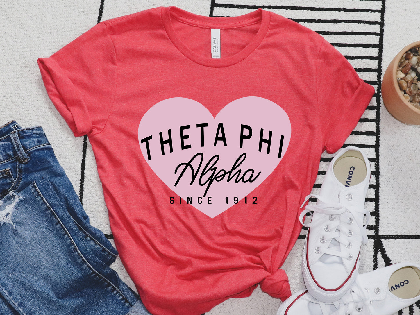Theta Phi Alpha Pretty in Pink Sorority T-shirt _ 464g
