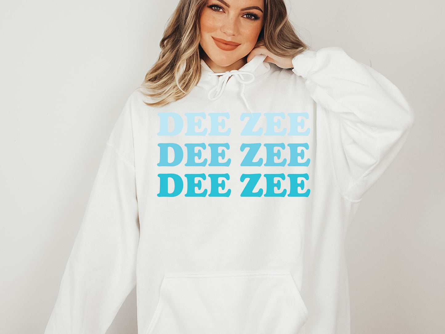Delta Zeta Touch of Blue Sorority Hoodie _ 2590g