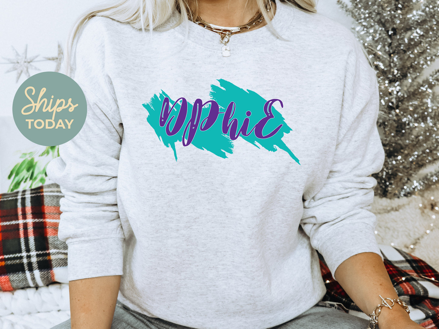 Delta Phi Epsilon Paint Party Sorority Sweatshirt _ 4484g