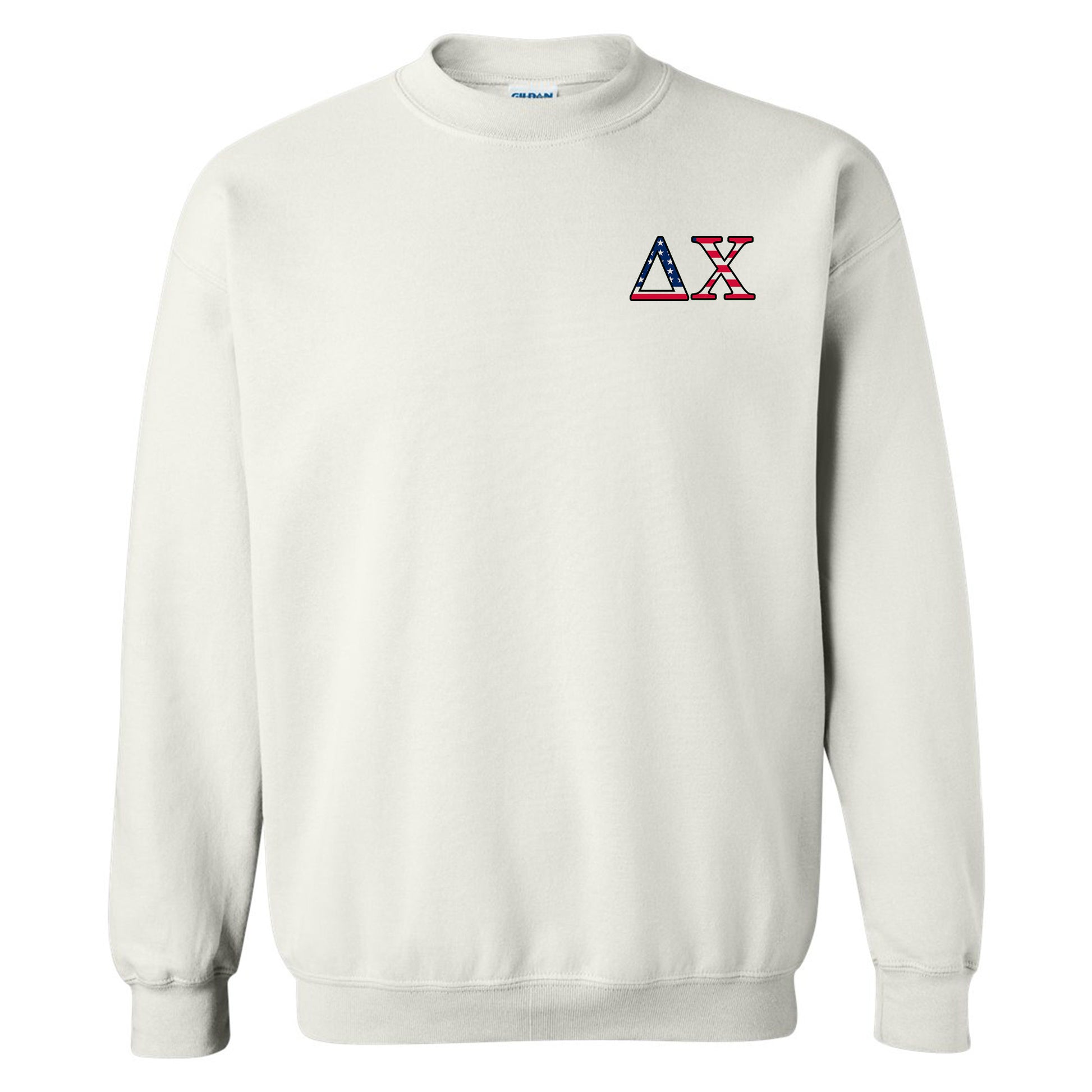 a white sweatshirt with the letters a and a on it