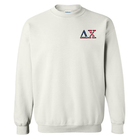 a white sweatshirt with the letters a and a on it