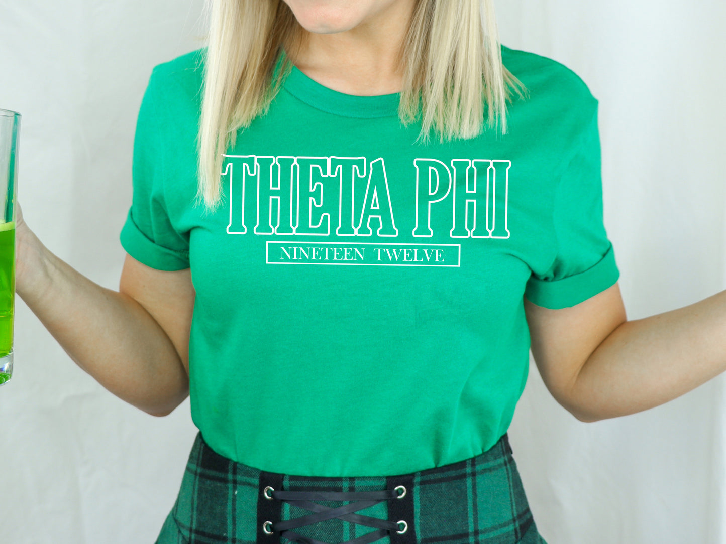 Theta Phi Alpha Stencil Stacked Sorority T-shirt _ 2158g