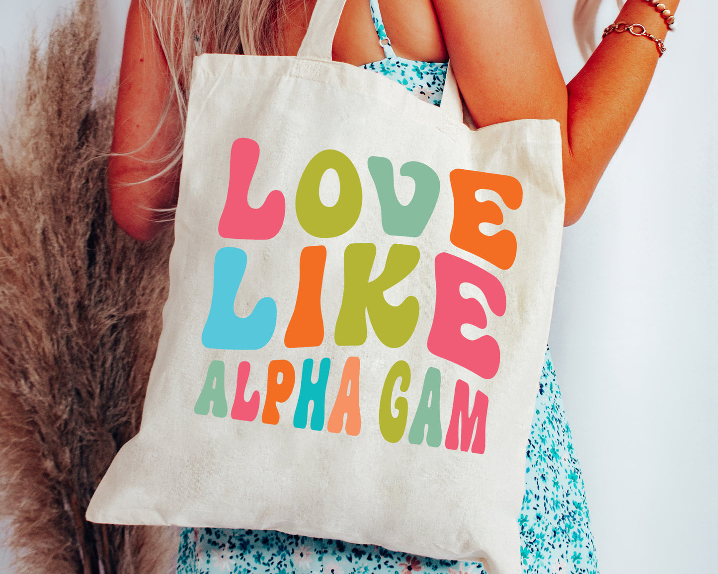 Alpha Gamma Delta Love Like Sorority Tote Bag _ 34337g