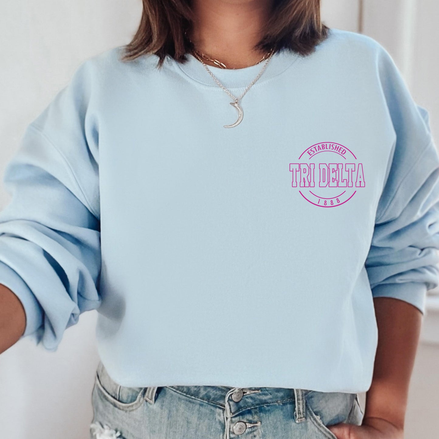 Delta Delta Delta Stamped Sorority Sweatshirt _ 39121g
