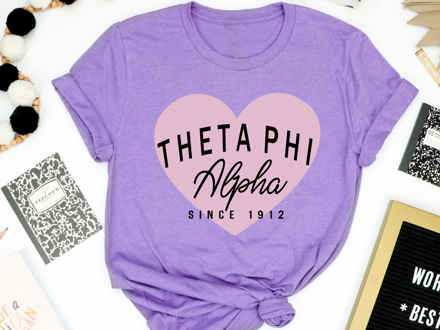 Theta Phi Alpha Pretty in Pink Sorority T-shirt _ 464g