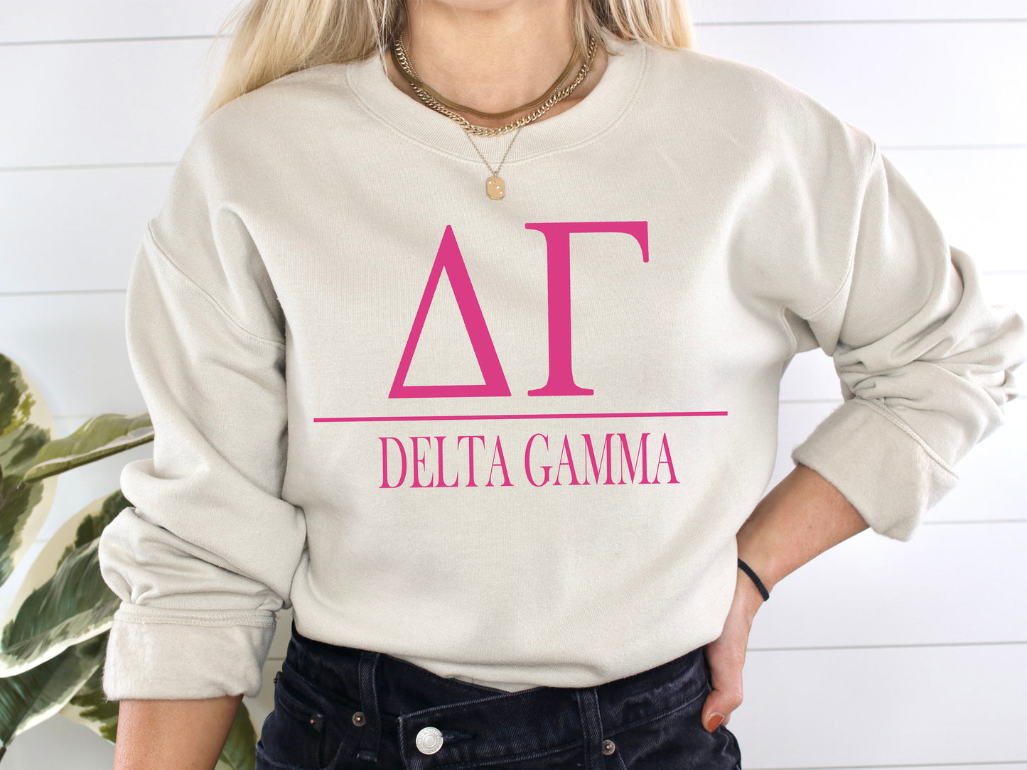 Delta Gamma Loud Letters Sorority Sweatshirt _ 477g