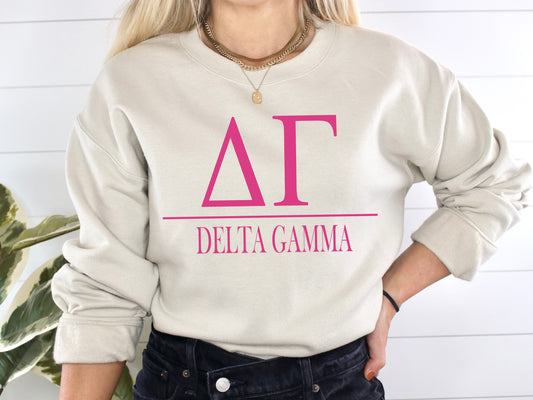 Delta Gamma Loud Letters Sorority Sweatshirt _ 477g