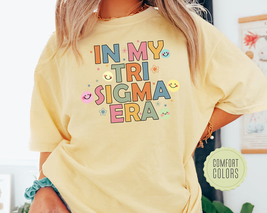 Sigma Sigma Sigma Sorority Era Comfort Colors Sorority T-shirt _ 35460g