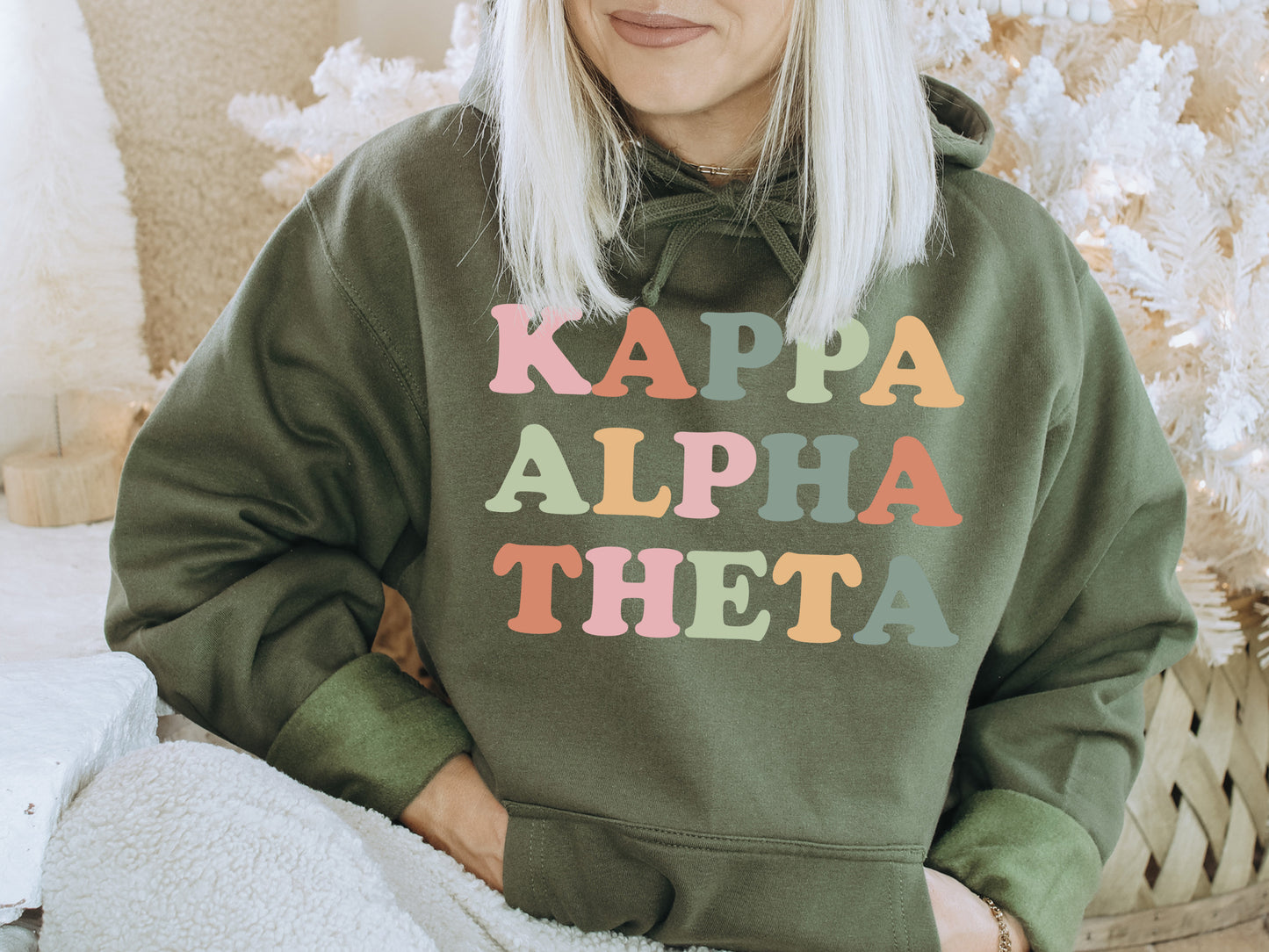 Kappa Alpha Theta Bright and Proud Sorority Hoodie _ 429g
