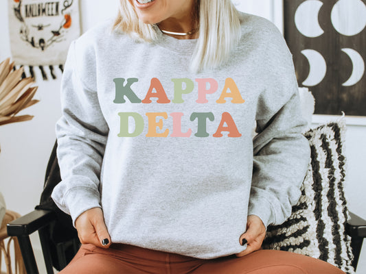Kappa Delta Bright and Proud Sorority Sweatshirt _ 430g