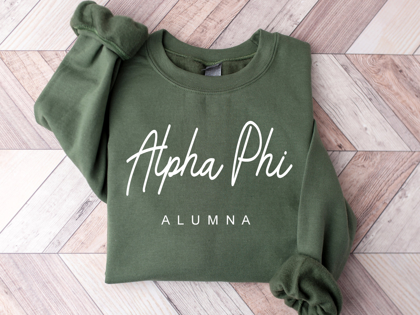 Alpha Phi Flashy Alumna Sorority Sweatshirt _ 2530g