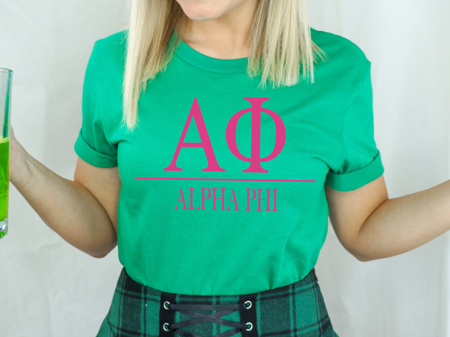 Alpha Phi Loud Letters Sorority T-shirt _ 471g