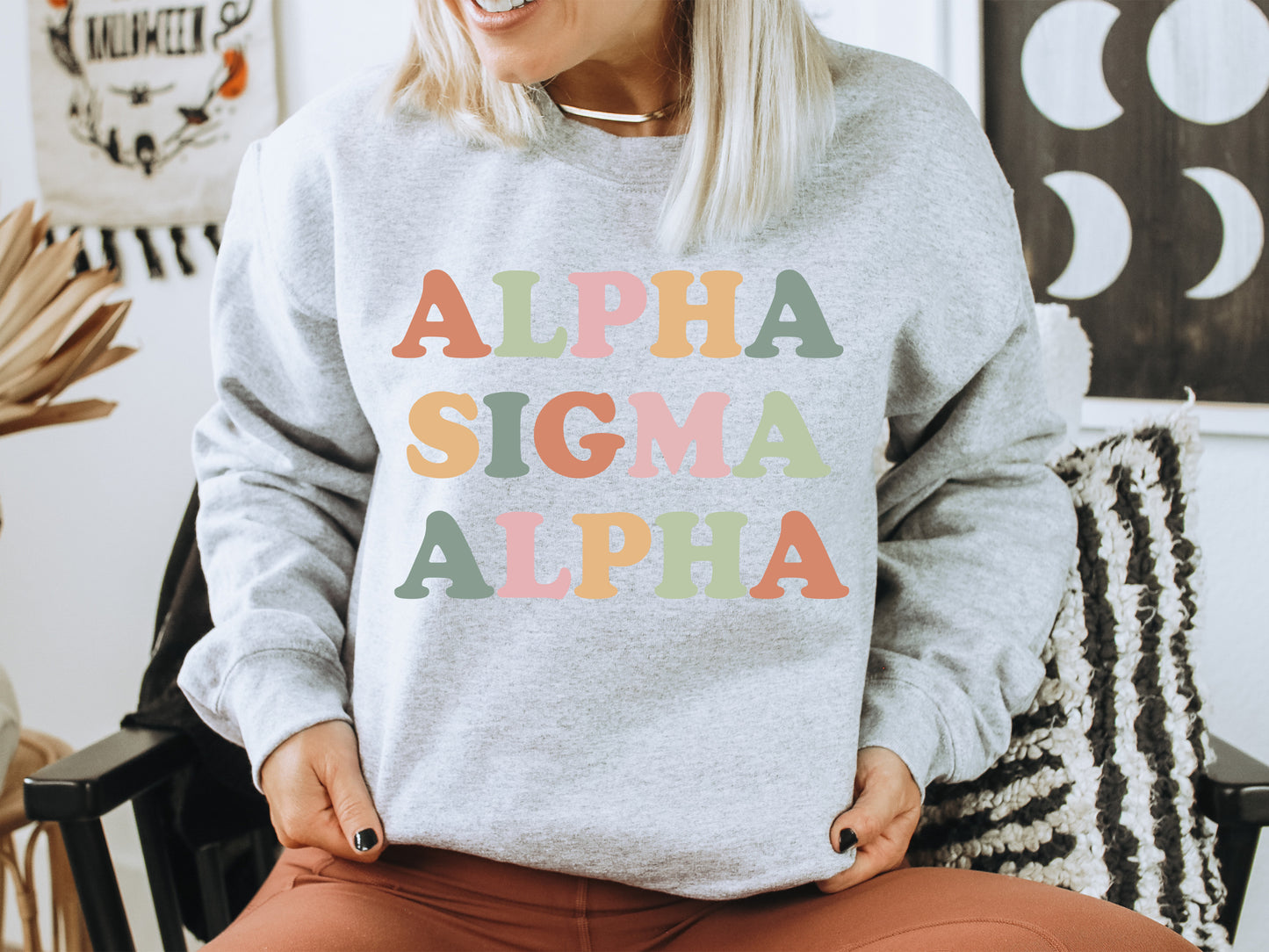 Alpha Sigma Alpha Bright and Proud Sorority Sweatshirt _ 420g