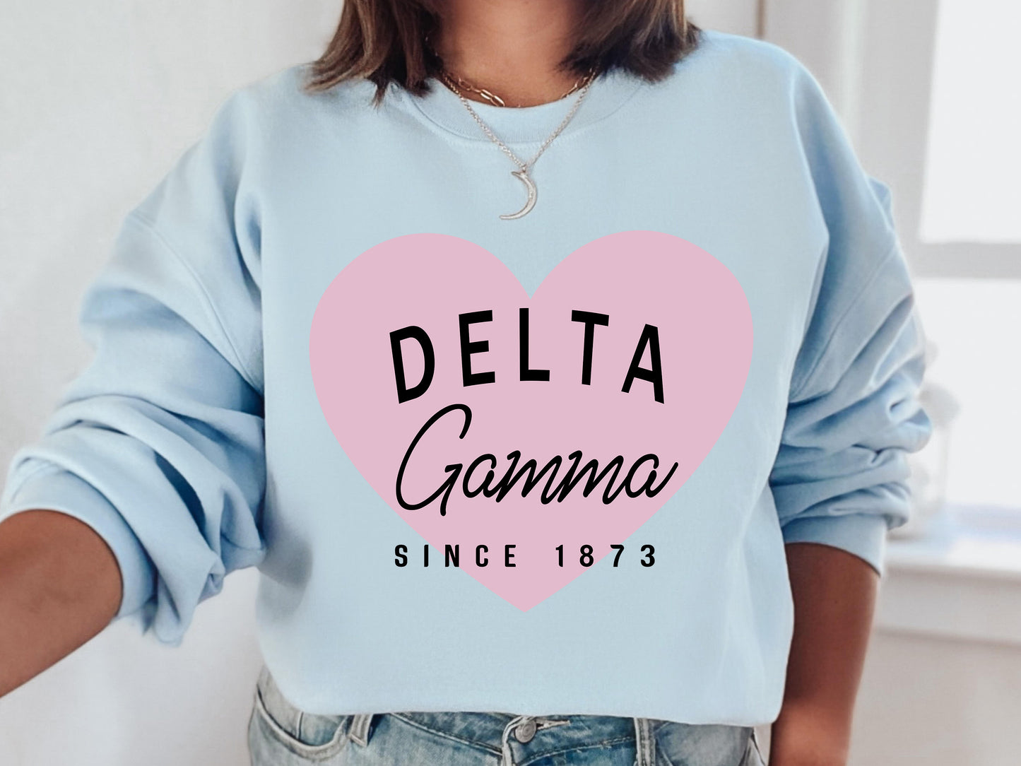 Delta Gamma Pretty in Pink Sorority Sweatshirt _ 451g